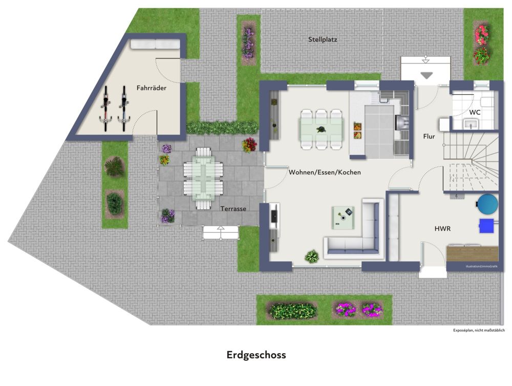 Optimal konzipiert! - Vermietete Neubau-Doppelhaushälfte im Ortskern von Bevergern!