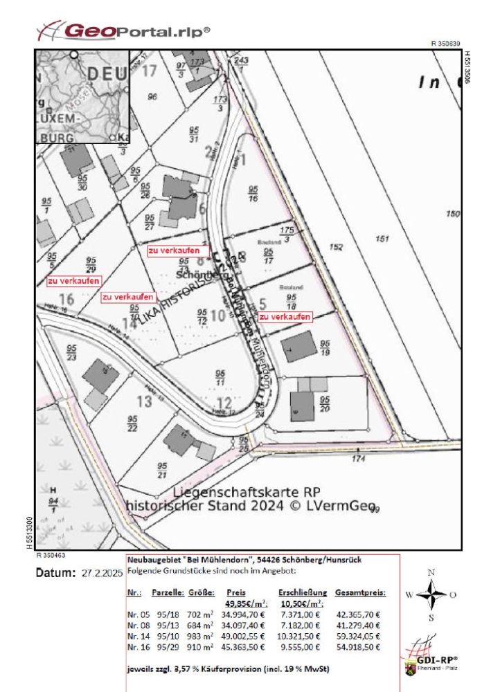 Baugrundstücke in Schönberg (Hunsrück)