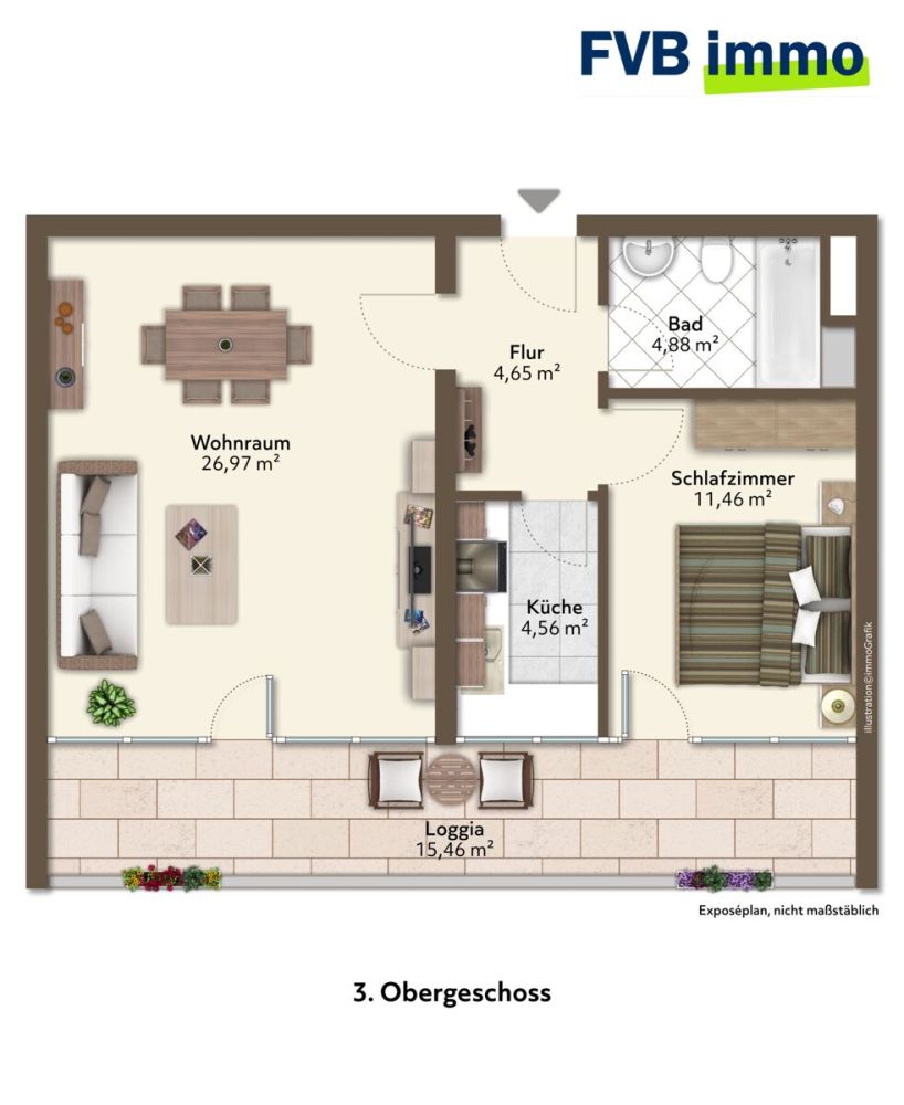 Aktuell in Renovierung - Gut geschnittene 2-Zi. Wohnung mit Balkon!