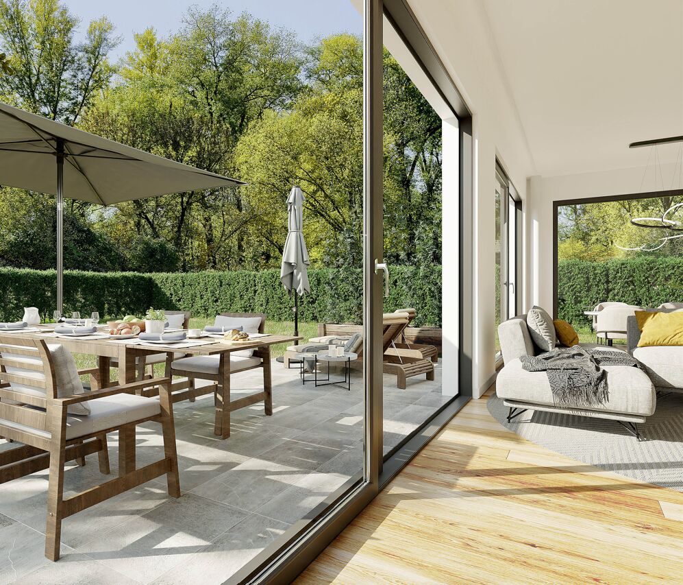 Blick auf die Terrasse