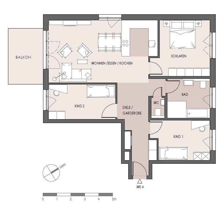 4-Zi.-Eigentumswohnung mit Balkon