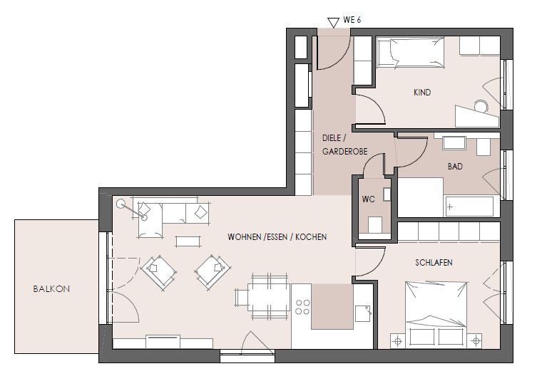 3-Zi.-Eigentumswohnung mit Balkon