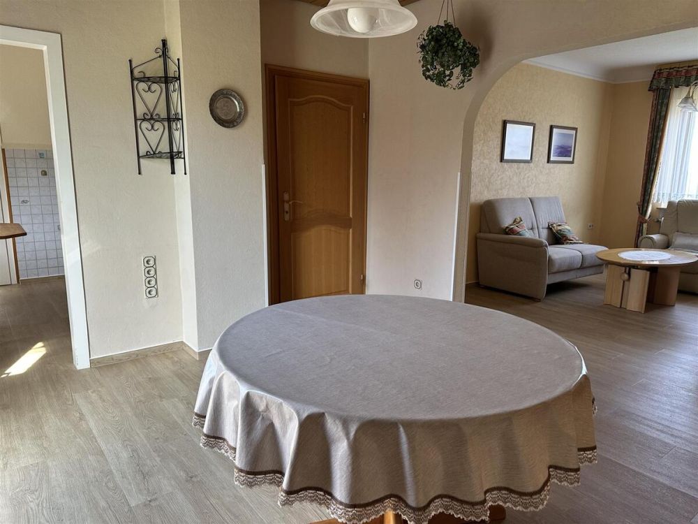 Blick ins Wohnzimmer und Küche