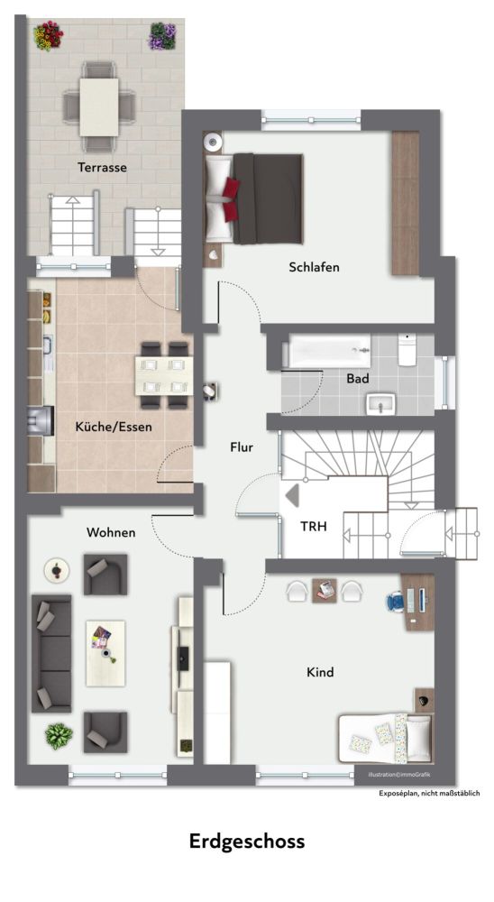 Drei Einheiten unter einem Dach, zentrales Mehrfamilienhaus in Rheine (7)