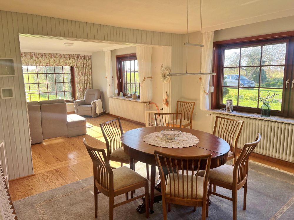 lichtdurchfluteter Wohn-und Essbereich