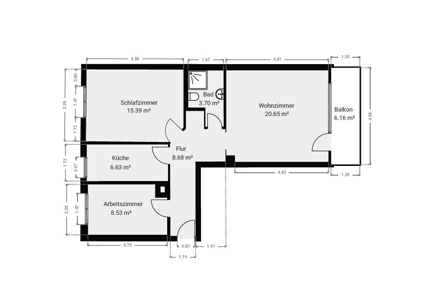 Helle 3-Zimmer-Wohnung mit Balkon & Garage in ruhiger Lage von Babenhausen
