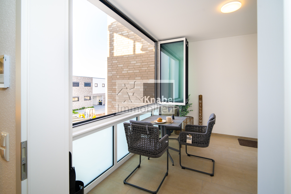 Freisitz mit faltbarer Fensterfront