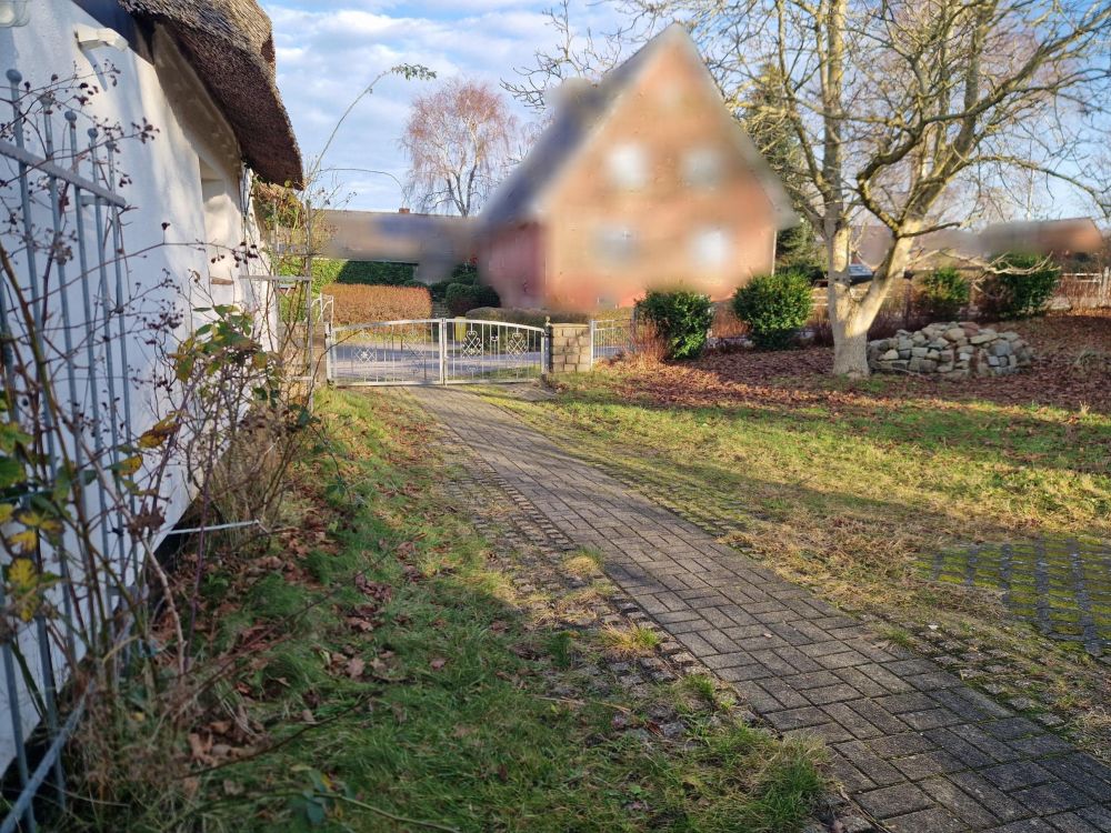 Auffahrt und Vorgarten