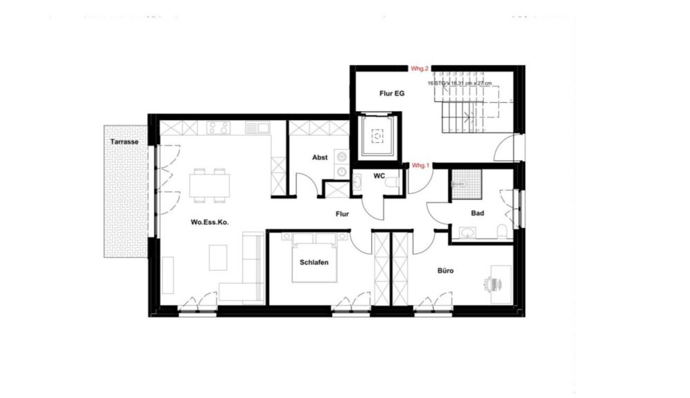 Modern & zentral!
hochwertige 3-Zimmer Wohnung mit Stellplatz 
in bester Lage von Rheine zur Miete! (8)