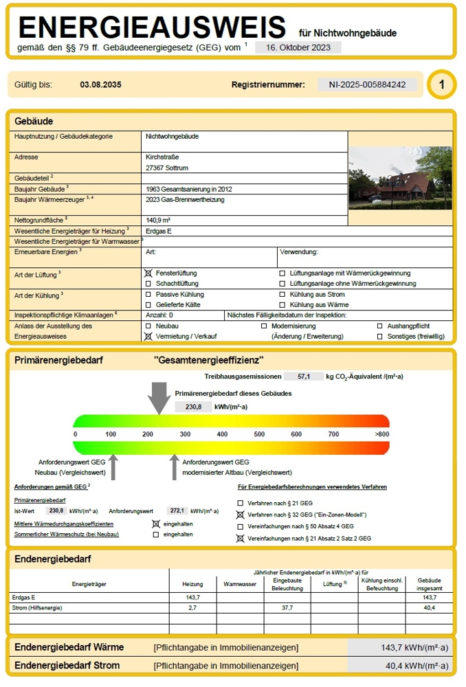 Nachhaltig und solide! Wohn- und Geschäftshaus zur Anlage in Sottrum