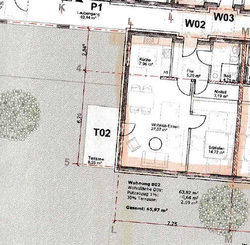 Vermietete, altersgerechte 2-Zimmer-Wohnung mit Terrasse in Wörth am Main