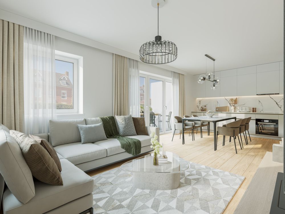 Visualisierung Wohnbereich - Beispielwohnung