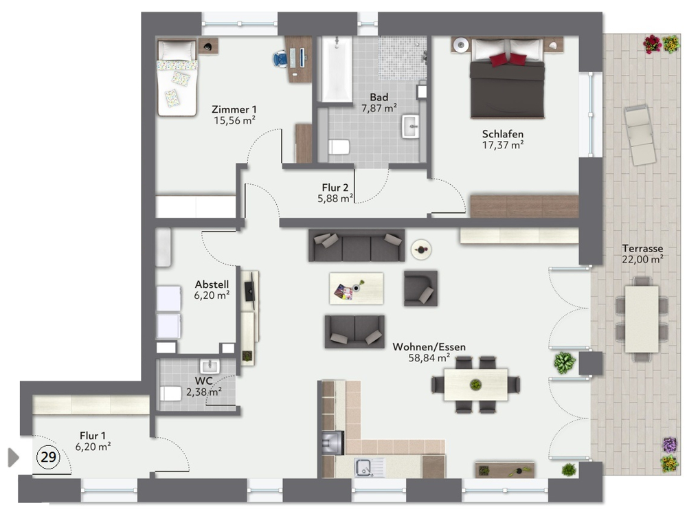 Großzügige Neubauwohnung im Lieken-Quartier!