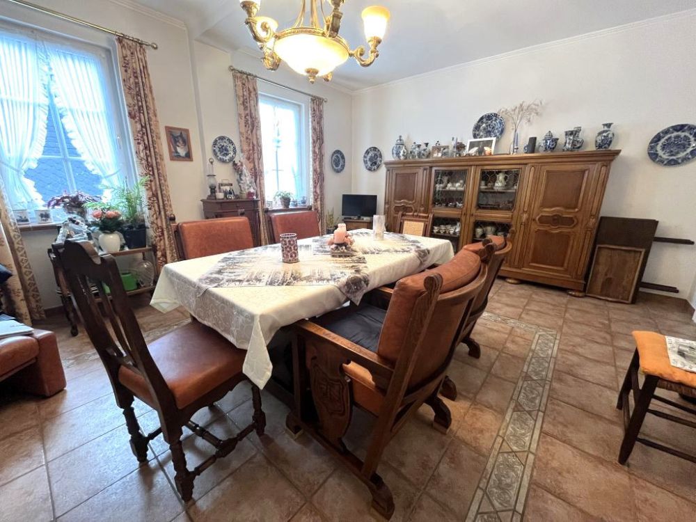 Esszimmer mit Fußbodenheizung