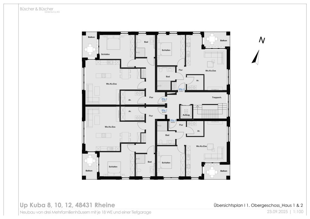 Urbanität in historischer Atmosphäre:
QNG-zertifizierte Eigentumswohnungen an der Ems!