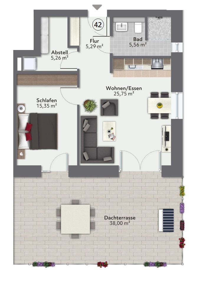 Penthouse Neubauwohnung im Lieken-Quartier!