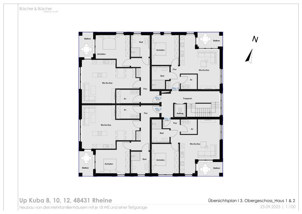 Urbanität in historischer Atmosphäre:
QNG-zertifizierte Eigentumswohnungen an der Ems!