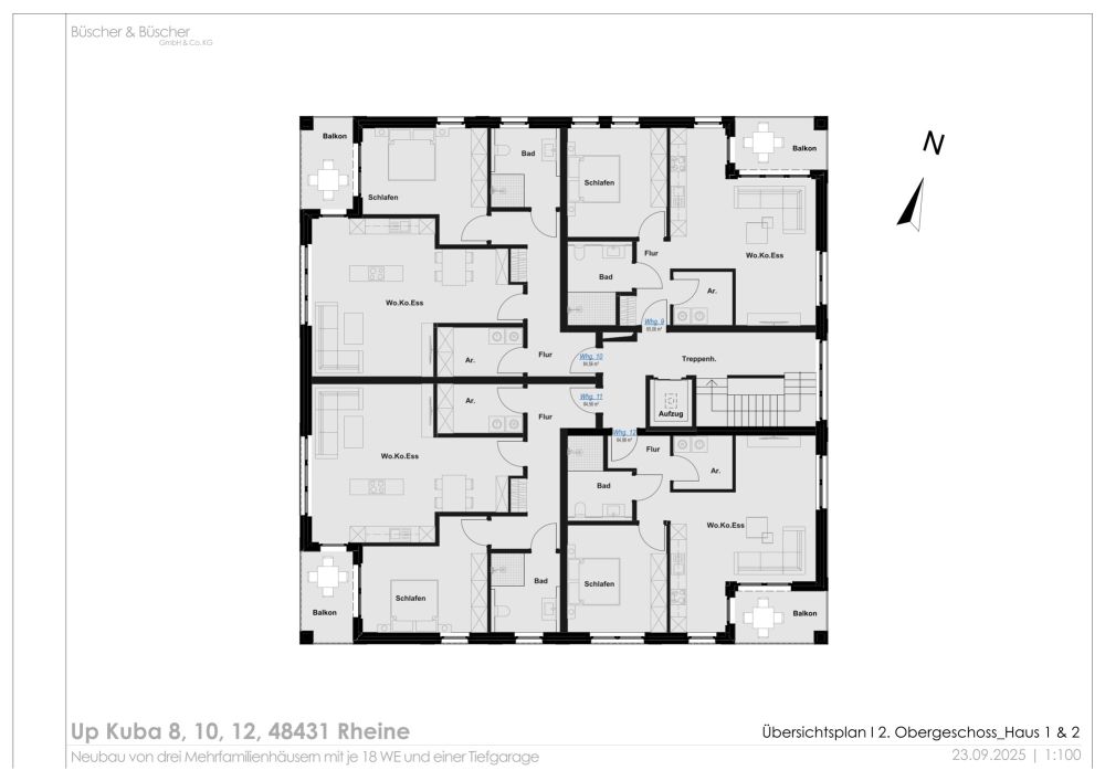 Urbanität in historischer Atmosphäre:
QNG-zertifizierte Eigentumswohnungen an der Ems!