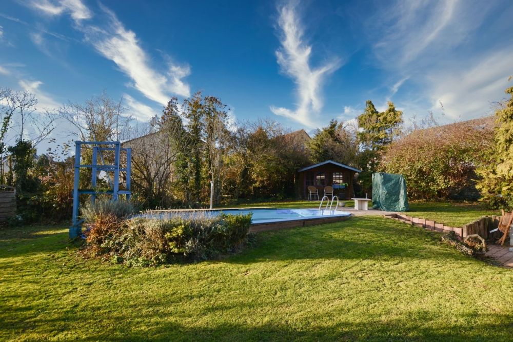 Blick auf das Grundstück