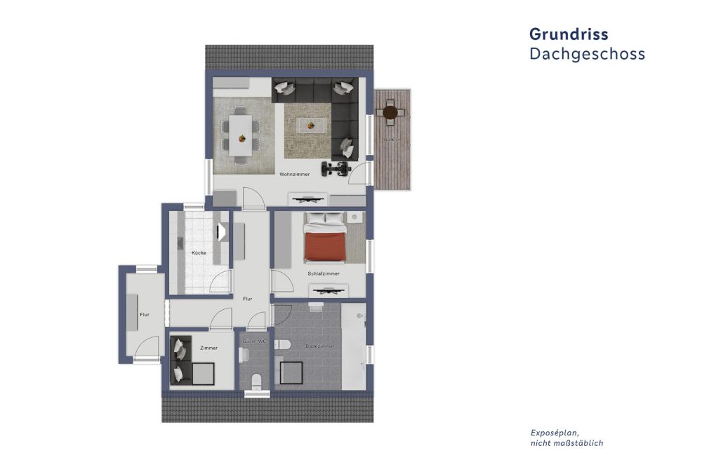 Perfekt für Singles oder Paare: Eine gemütliche Dachgeschosswohnung in Weiterstadt/Gräfenhausen