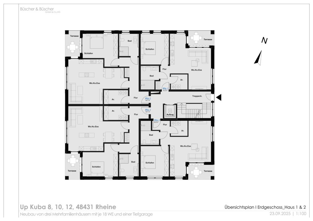 Urbanität in historischer Atmosphäre:
QNG-zertifizierte Eigentumswohnungen an der Ems!