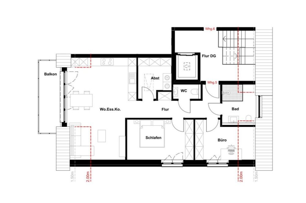 Erstbezug!
hochwertige 3-Zimmer Wohnung 
mit Stellplatz in stadtzentraler Lage
von Rheine zur Miete!