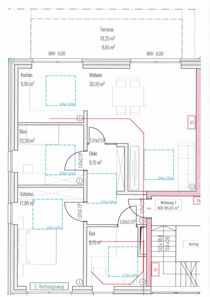Neuwertige 3-Zimmer-Erdgeschosswohnung in Rheine-Eschendorf zur Miete mit Stellplatz im Freien