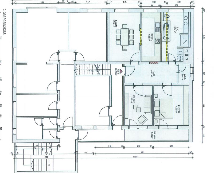 3-Zi.-Wohnung mit Balkon, 
Stellplatz und großzügigem Wohnbereich