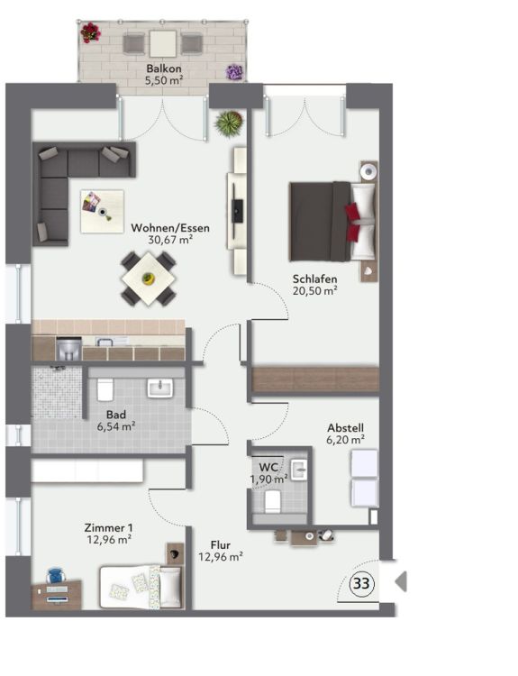 Großzügige Neubauwohnung im Lieken-Quartier!